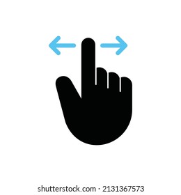 Finger Gesture Swipe Left And Right, Vector, Illustration.