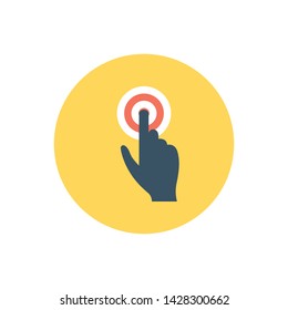 Finger Gesture Vector illustration Flat style icon. 