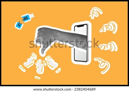 Finger gestures, finger down shows negative and not good. It is used for banners, website design, in mobile applications