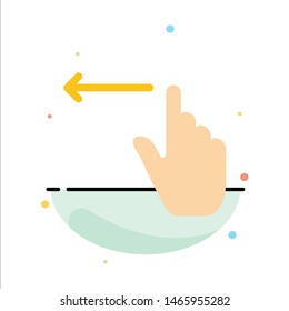 Finger, Gestures, Hand, Left Abstract Flat Color Icon Template. Vector Icon Template background