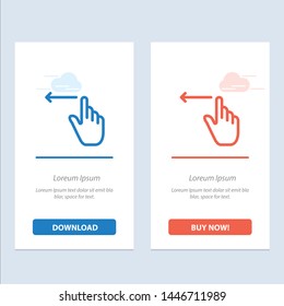 Finger, Gestures, Hand, Left  Blue and Red Download and Buy Now web Widget Card Template