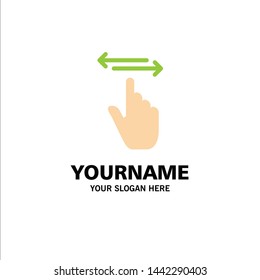 Finger, Gestures, Hand, Left, Right Business Logo Template. Flat Color