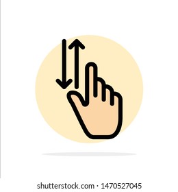 Finger, Gestures, Hand, Up, Down Abstract Circle Background Flat color Icon. Vector Icon Template background