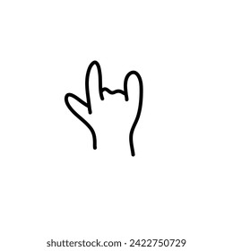 Gestos de dedo en el plano de la mano delgada