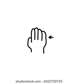 Fingerspitzen in der Handzeichnung mit dünner Linie