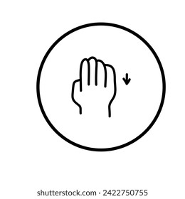 Finger Gestures in Thin Line Hand Drawing