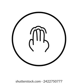 Finger Gestures in Thin Line Hand Drawing