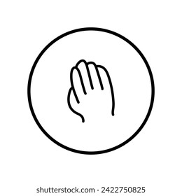 Gestos de dedo en el plano de la mano delgada