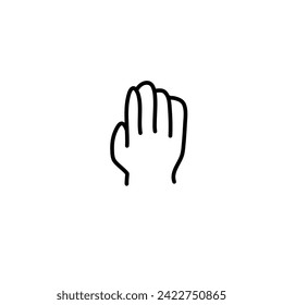 Gestos de dedo en el plano de la mano delgada
