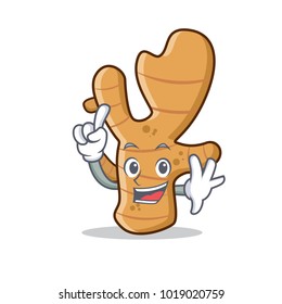 Finger ginger mascot cartoon style