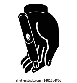 Finger glucose meter icon. Simple illustration of finger glucose meter vector icon for web design isolated on white background
