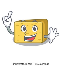 Finger gouda cheese mascot cartoon