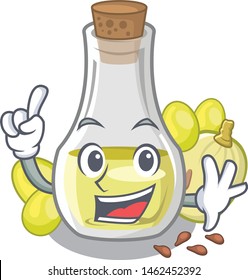 Finger grape seed oil isolated in character
