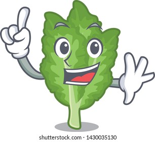 Finger green mustard in on a character