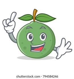 Finger guava mascot cartoon style