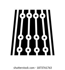 finger guide violin glyph icon vector. finger guide violin sign. isolated contour symbol black illustration