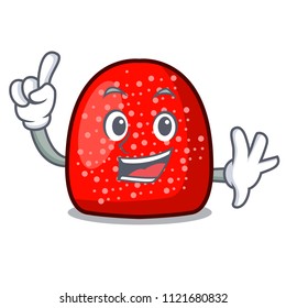 Finger gumdrop mascot cartoon style