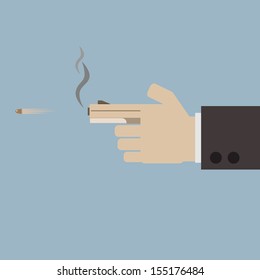 finger with gun