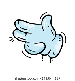 Gesto de pistola de dedo ilustración de arte de graffiti vectorial, mano como una pistola, símbolo de la mafia