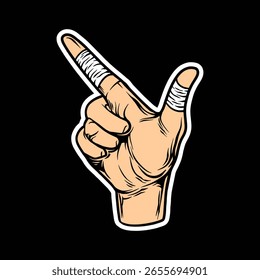 Fingergewehr Handbewegung Vektorgrafik