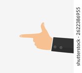 Finger gun or hand pistol gesture. Vector illustration depicting a hand doing a pistol gesture. EPS10
