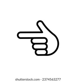 Finger Gun Icon, vector illustration