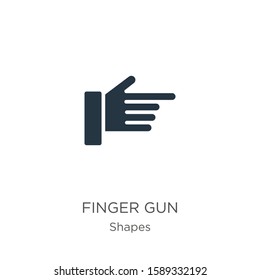 Finger gun icon vector. Trendy flat finger gun icon from shapes collection isolated on white background. Vector illustration can be used for web and mobile graphic design, logo, eps10
