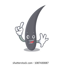 Finger hair mascot cartoon style