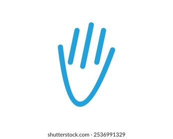 finger hand gesture logo vector icon illustration transparent background