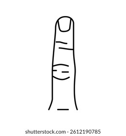 finger hand line icon vector. finger hand sign. isolated contour symbol black illustration