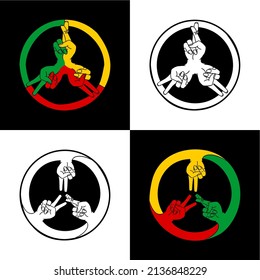 finger hand peace symbol illustration