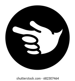 Finger, hand, point, push icon