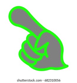 Finger, hand, point, push icon