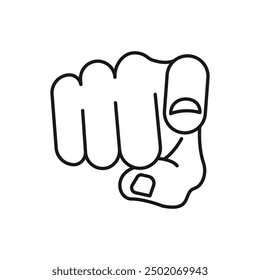 Finger hand pointing icon vector
