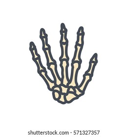 finger hand skeleton icon