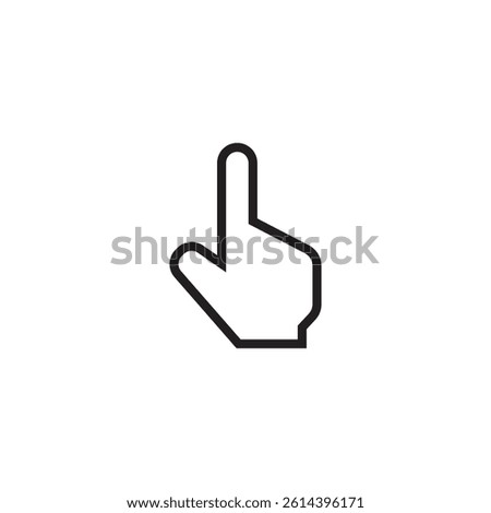 finger hand touch icon editable outline stroke vector eps