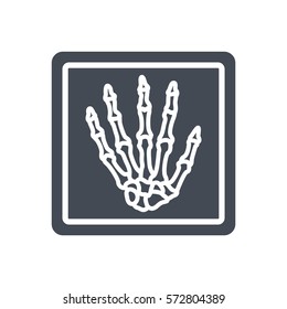 finger hand x-ray bone silhouette icon