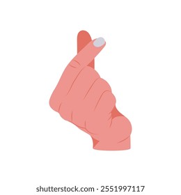 Finger Heart Hand Gesture Icon, Vector illustration