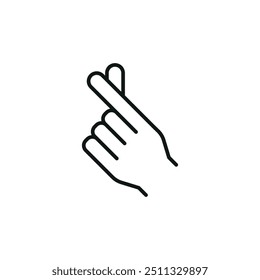 Finger Heart icon. Simple finger heart icon for social media, app, and web design. Vector illustration.