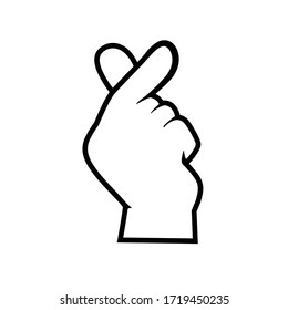 finger heart icon in South Korea
