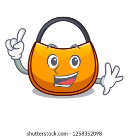 Finger hobo bag shape on a cartoon
