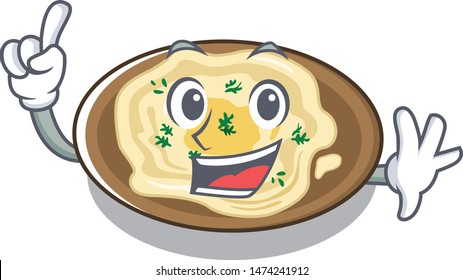 Finger hummus isolated with in the character