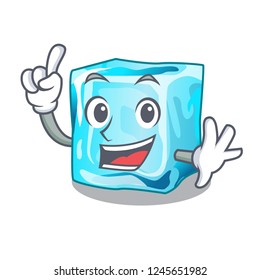 Finger ice cubes on the cartoon funny