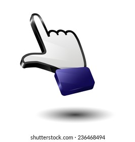 Finger icon arrow. Vector eps 10