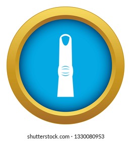 Finger icon blue vector isolated on white background for any design