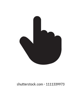 Finger icon flat vector template design trendy
