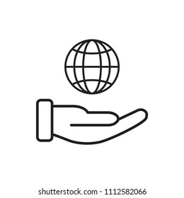 Finger icon flat vector template design trendy