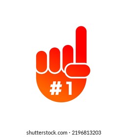 Finger icon with gradient color.