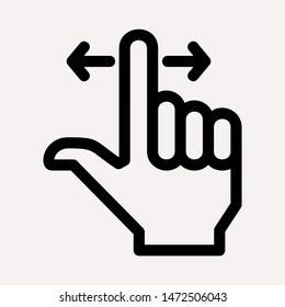 finger icon, Hand icon on white background. Vector illustration. - stock vector