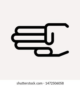 finger icon, Hand icon on white background. Vector illustration. - stock vector